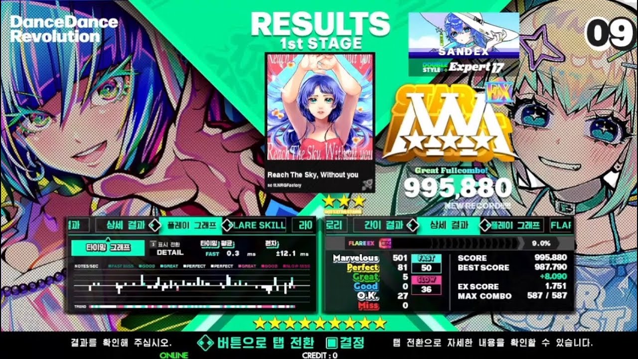 [DDR WORLD] Reach The Sky, Without you EDP 995,880