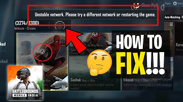HOW TO FIX BGMI Unstable network Please try a different network or restarting game Problem Solved