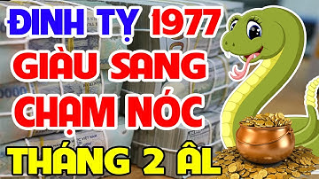 Xem Tử Vi Tuổi Đinh Tỵ 1977 Tháng 2 Âm Lịch TRÚNG SỐ 100 TỶ, Tiền Bạc Chật Két, Giàu Sang Chạm Nóc