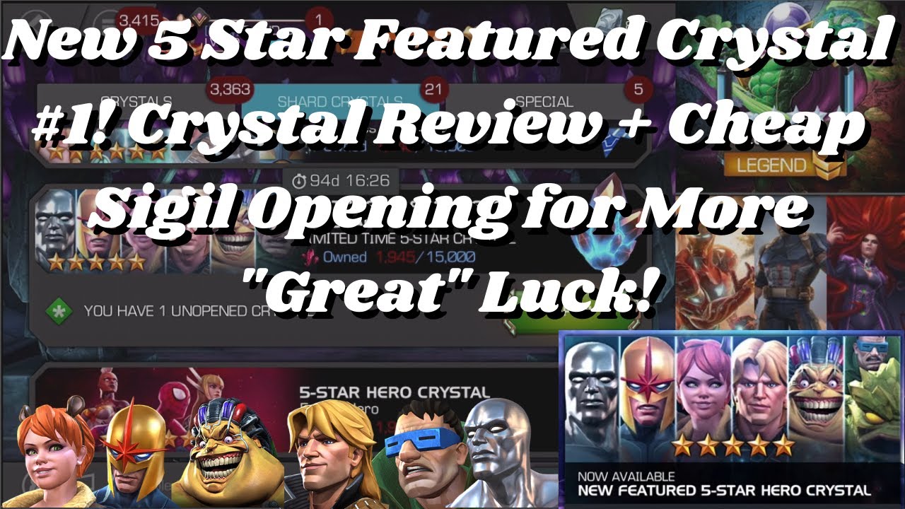New 5 Star Featured Crystal #1! Crystal Review + Cheap Sigil Opening for More "Great" Luck! - MCOC