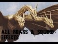 All king ghidorah roars  sound effects 19642001