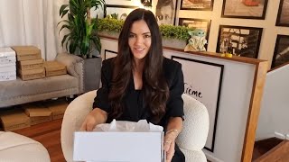 Amanda Unboxes Hologram Snake Print 7 Inch High Heel Open Toe Shoes With Inside Outside Comparison