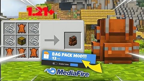 Backpack🎒Addon For Minecraft PE 1.21+ |  MCPE/Bedrock Mod | Working 100% | BAG MOD