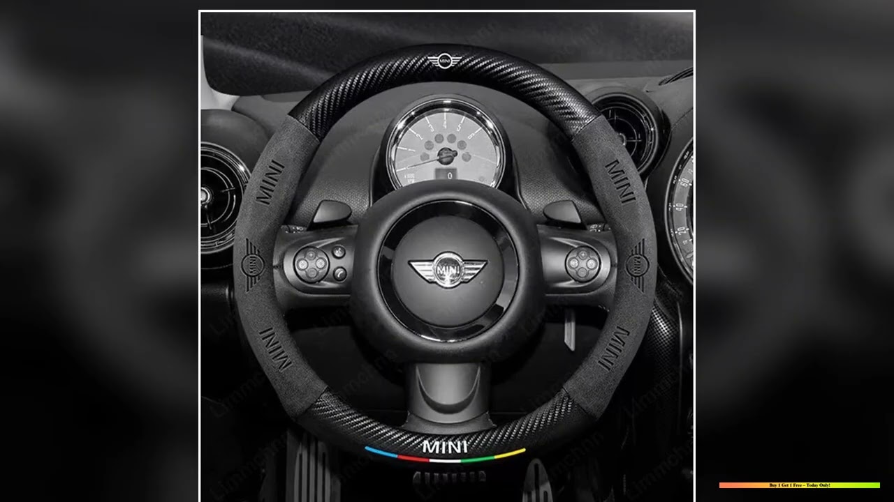 Suede Leather Car Steering Wheel Cover Carstyling Interior For Mini Cooper One JCW F54 F55 F56 F57