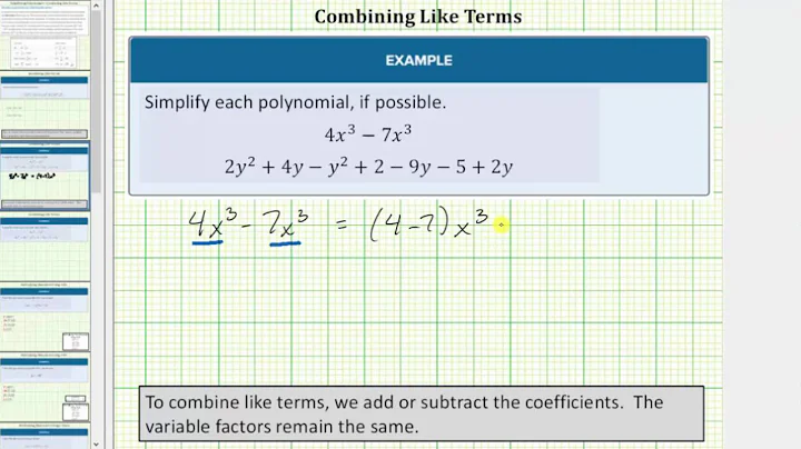Identify Like Terms and Combine Like