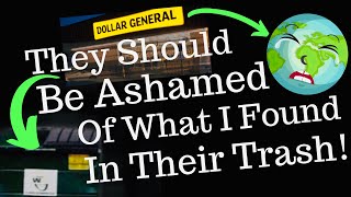 DUMPSTER DIVING - DOLLAR GENERAL SHOULD BE ASHAMED WHAT A RIDICULOUS AMOUNT OF WASTE