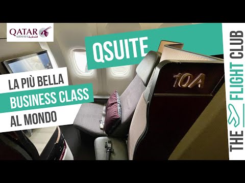 A bordo della miglior business class al mondo, viaggiare nella Qsuite di Qatar verso Doha