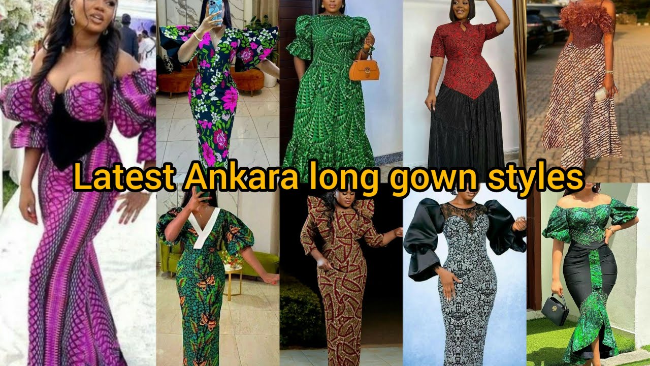 latest Ankara long gown styles for young ladies - YouTube