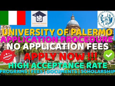 UNIVERSITY OF PALERMO | COMPLETE APPLICATION PROCEDURE | NO APPLICATION | OFFER LETTER AHEAD !!!