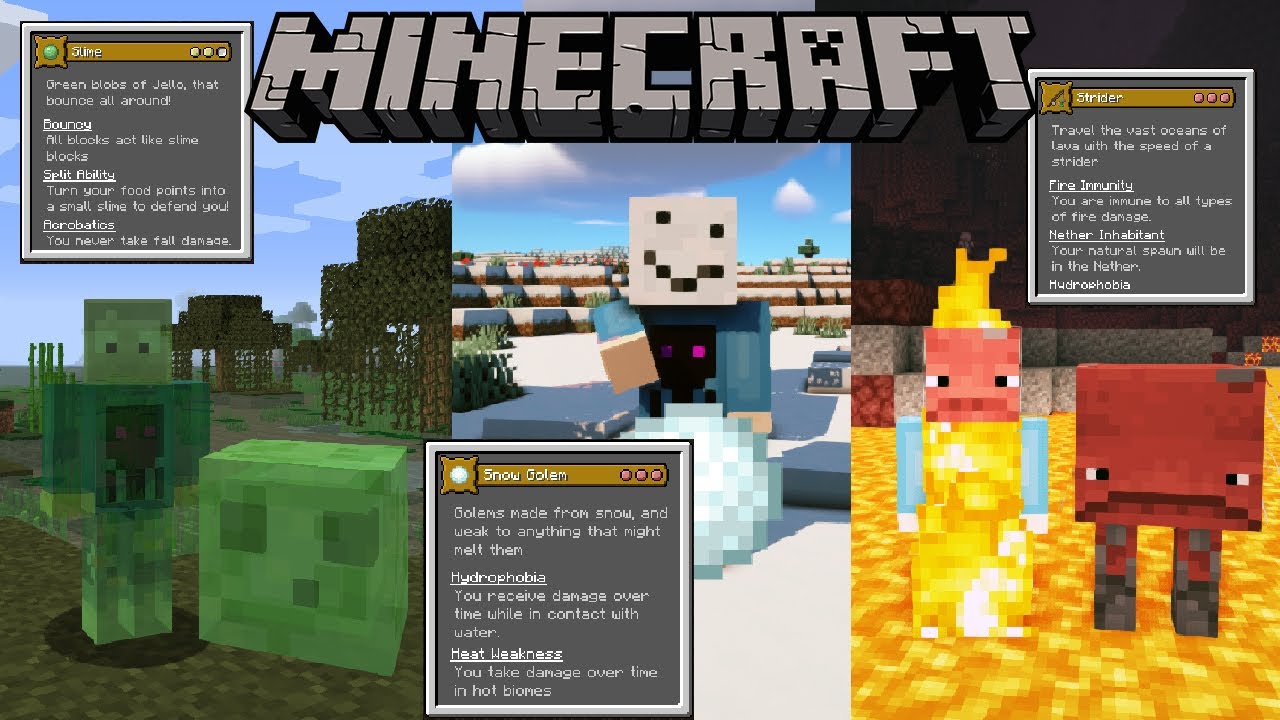 This Minecraft Mod Adds 6 New Origins To The Origins Mod Mob Origins Daily Dose Of Mods 4 Youtube