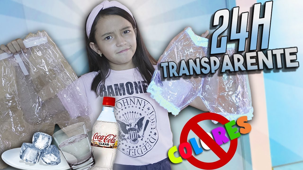 24 HORAS comiendo TRANSPARENTE