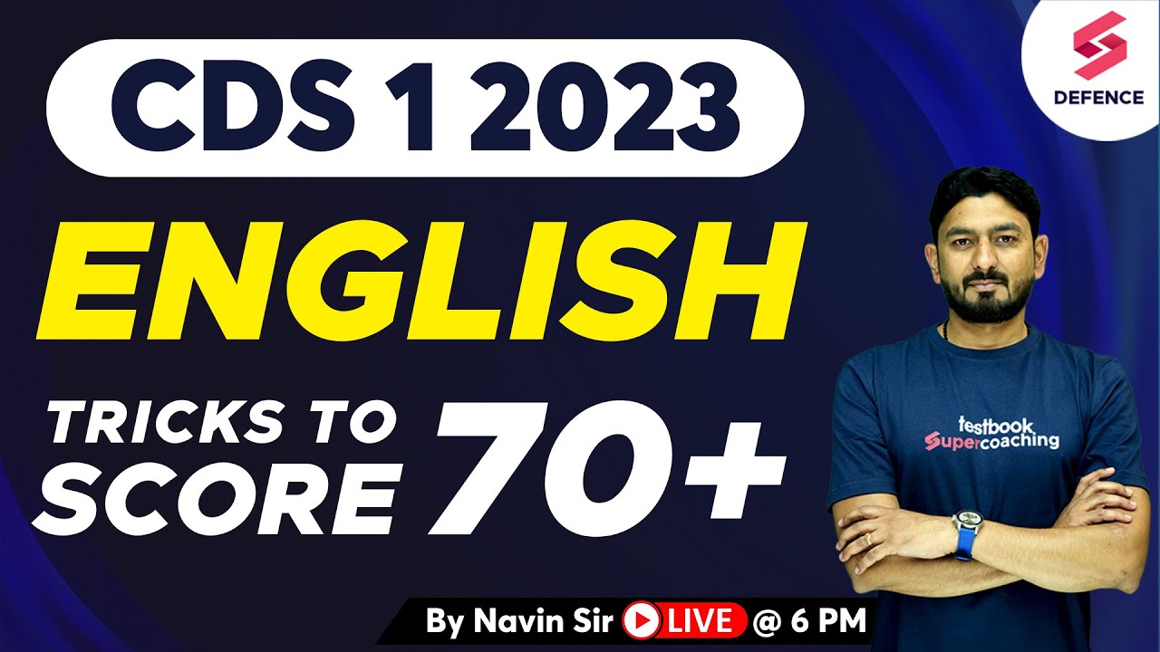 CDS 1 2023 English | Tricks To Score 70+ in Exam | By Navin sir - YouTube