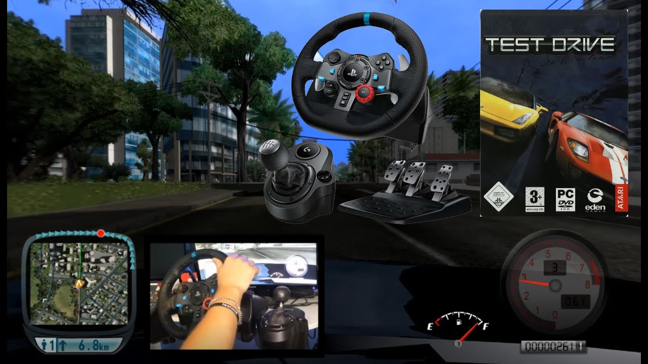Realistic driving on Test Drive Unlimited ENG SUB (with Logitech