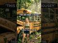 I Turned an Abandoned School Bus Into a Luxury Hidden House 🚌🔥#explore #reels #diybuild #shorts