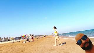 Don’t Miss Best Spain Beaches Walking Tour | Beach - La Marina | Valencia 19 Oct 2023 4K Quality