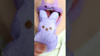 ASMR Satisfying Purple Peeps Bunny Marshmallow #shorts