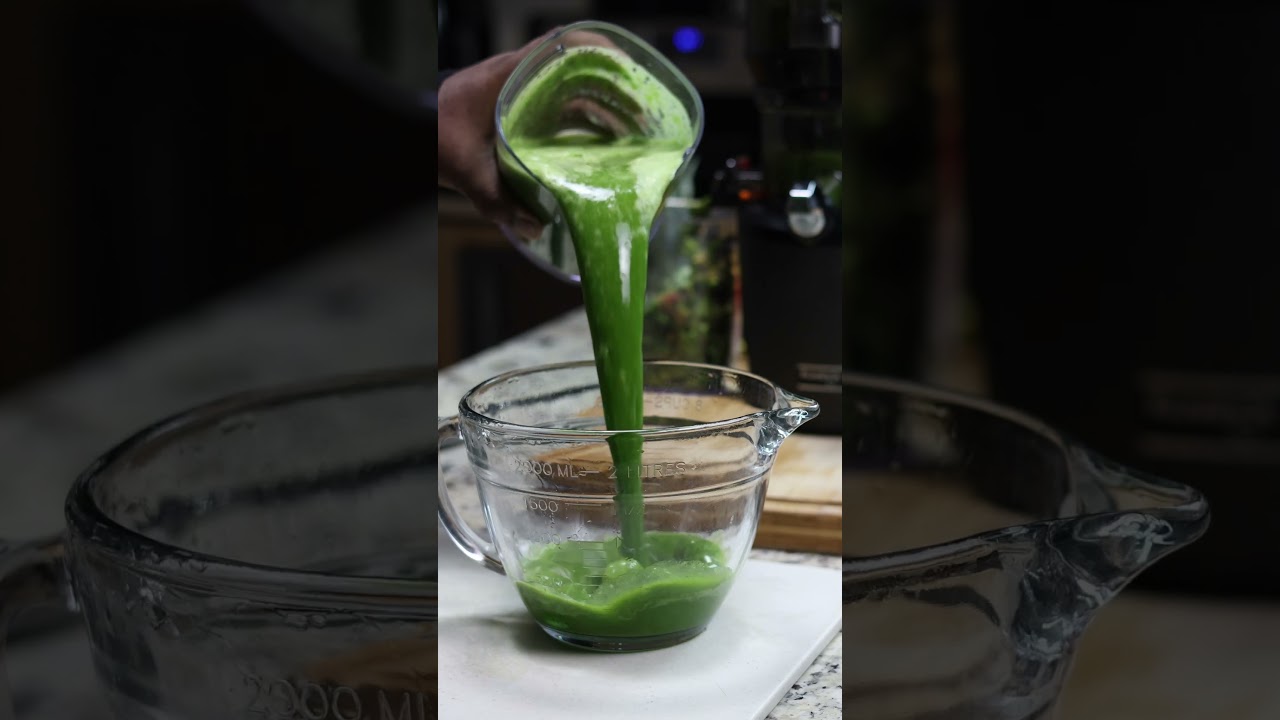 Spinach, mango pineapple, juice (kuvings auto 10 juicer) 