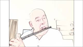 dirty old white male playing Desafinado with his flute