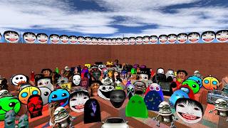 ANGRY MUNCI CRAZY FROG FIRE IN THE HOLE YOSHIE ROSALIA SELENE DELGADO IN BIG MAZE  #scp096 #Gmod