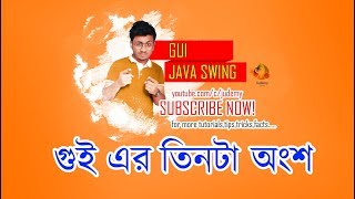 Java SWING - 3 parts of GUI | Components | Listeners | Application code - Judemy | Bangla | tutorial Wealth