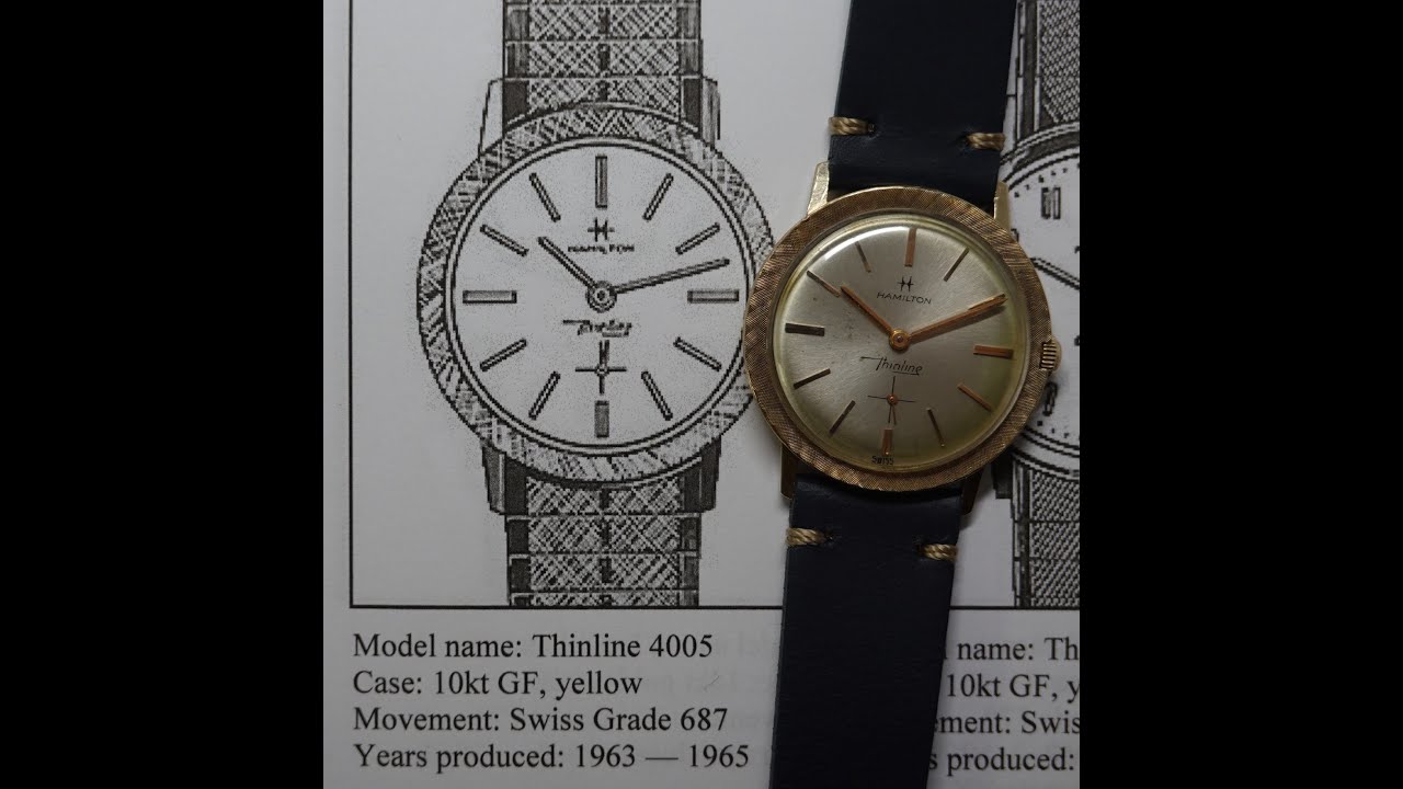 c1964 Hamilton Thinline men's vintage watch with 10k gold filled