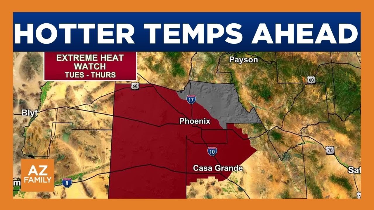 Temperature heating up for Phoenix area - YouTube