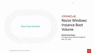 Resizing Boot Volume of Windows Instance in OCI - Oracle Cloud Infrastructure