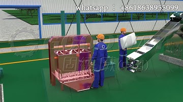 3D cassava flour making machine working video 3D display cassava flour processing plant