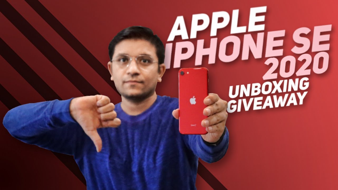 Apple iPhone SE 2020 Unboxing  First Look  amp  Giveaway     Indian Retail Unit 