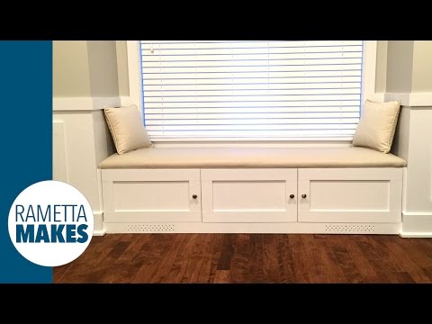 How to Build a Window Banquette with Leather Seat // DIY