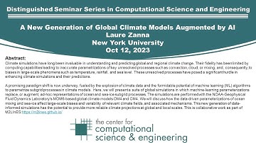 Distinguished Seminar in Computational Science and Engineering: Laure Zanna, 10/12/23