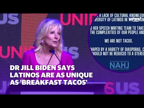 Dr Jill Biden says Latinos are as unique as 'breakfast tacos' | Yahoo Australia