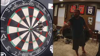 Darts Trick Shot - 6Bull with the elbow pop and catch!