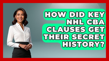 How Did Key NHL CBA Clauses Get Their Secret History? - Puck Stats Central