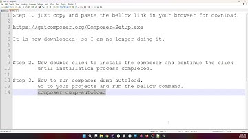 how to install composer and run composer dump autoload command in Laravel script