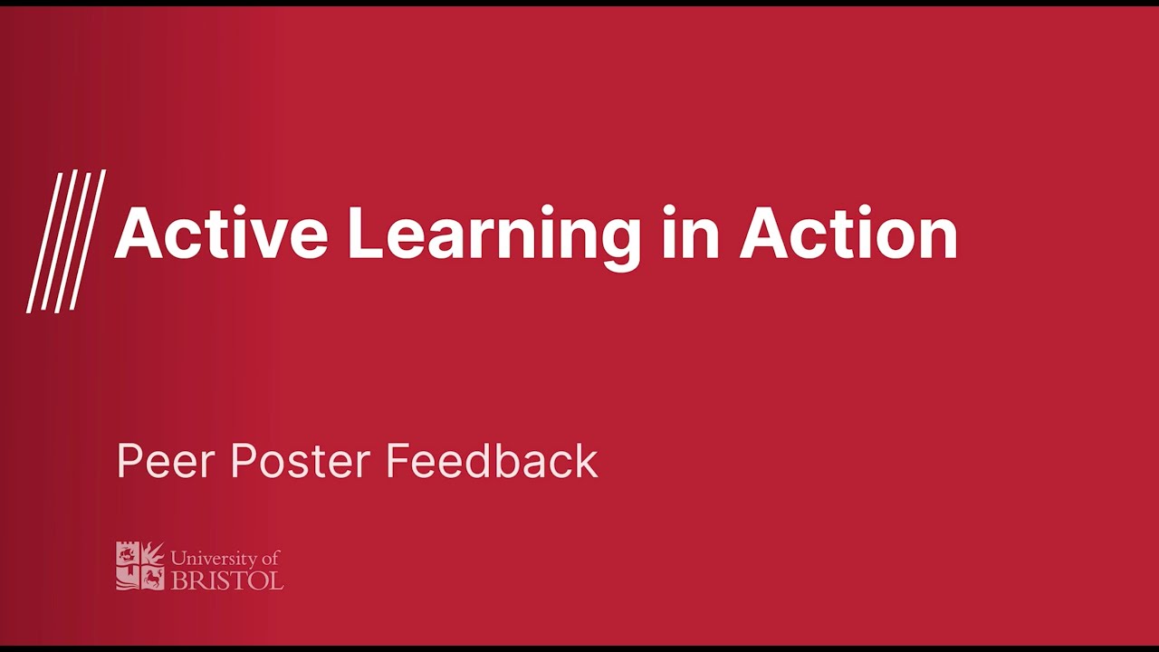 Active Learning in Action - Peer Poster Feedback - YouTube