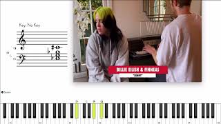 SUNNY by Billie Eilish PIANO TUTORIAL