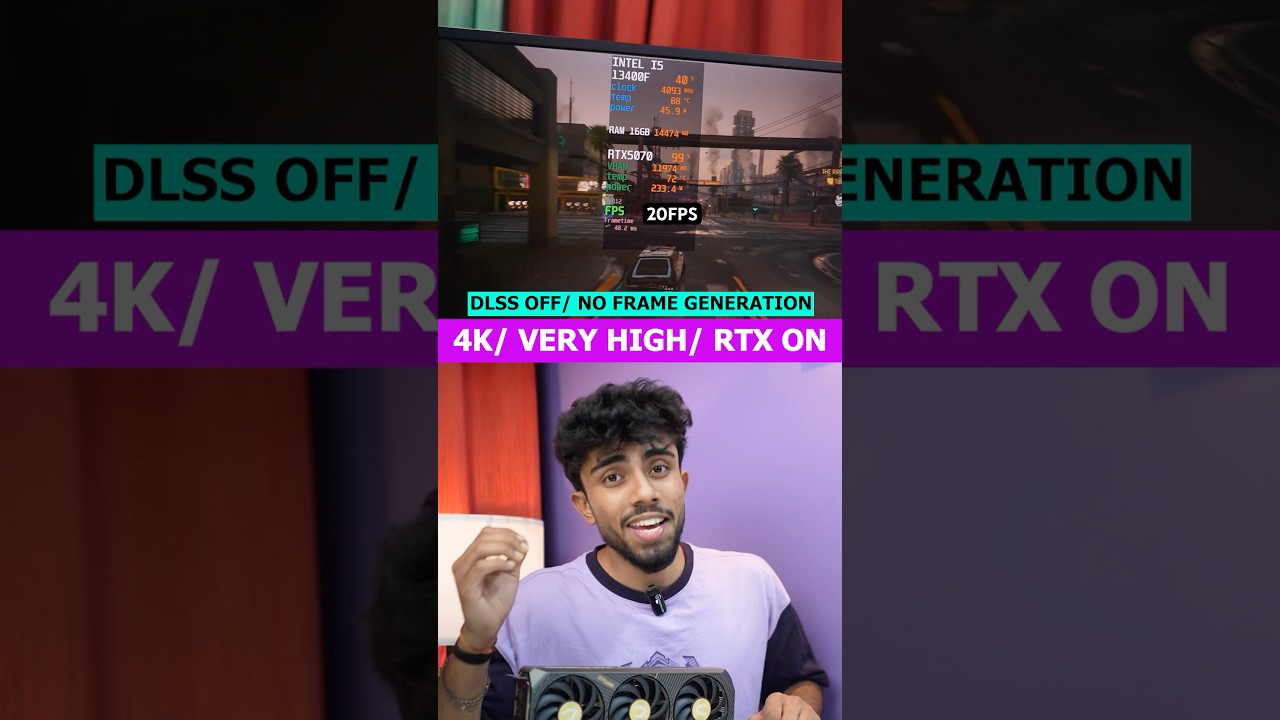 Gaming Without DLSS! 🤯 RTX 5070 #shorts