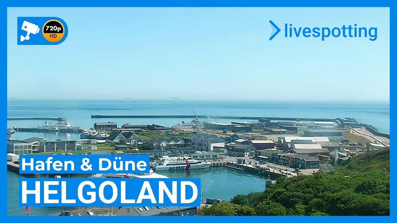 🔴 LIVE: Helgoland – Webcam mit Blick auf Hafen, Düne & Nordsee