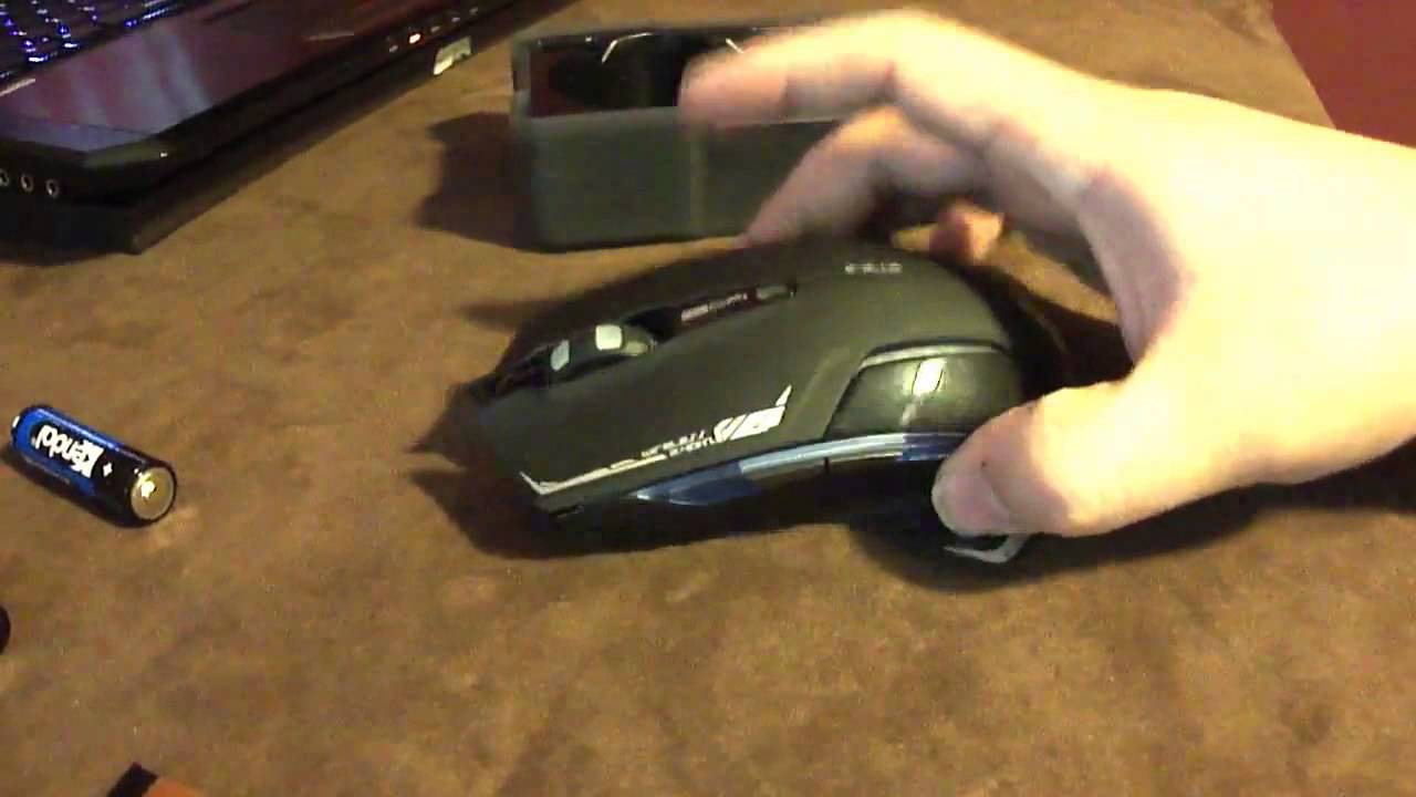 E 3lue E Blue Mazer II 2500 DPI Blue LED 2 4GHz Wireless Optical Gaming Mouse Unboxing and review