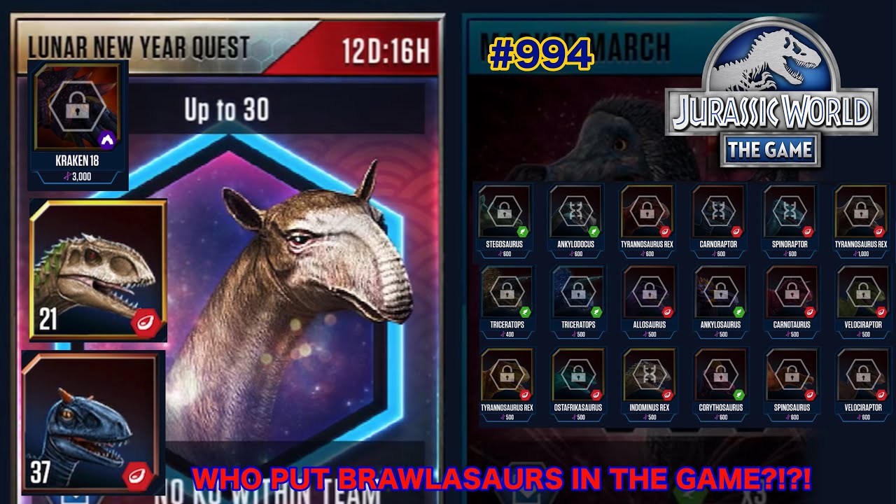 WHO PUT BRAWLASAURS IN THIS GAME?!?! - Jurassic World: The Game - EP 994