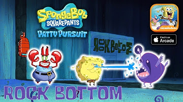 SpongeBoB: Patty Pursuit Gameplay Walkthrough Part 4 - Rock Bottom + Dirty Bubble Boss |Apple Arcade
