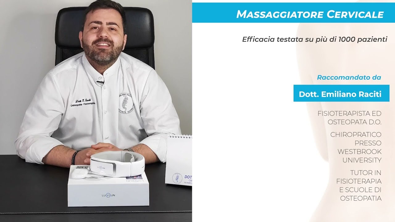 Massaggiatore Cervicale per dolori al collo e schiena Luviun P7 Rimedio Racc. da Osteopati Italiani
