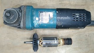 Rusty and Damaged Makita Angle Grinder 9553B Restoration