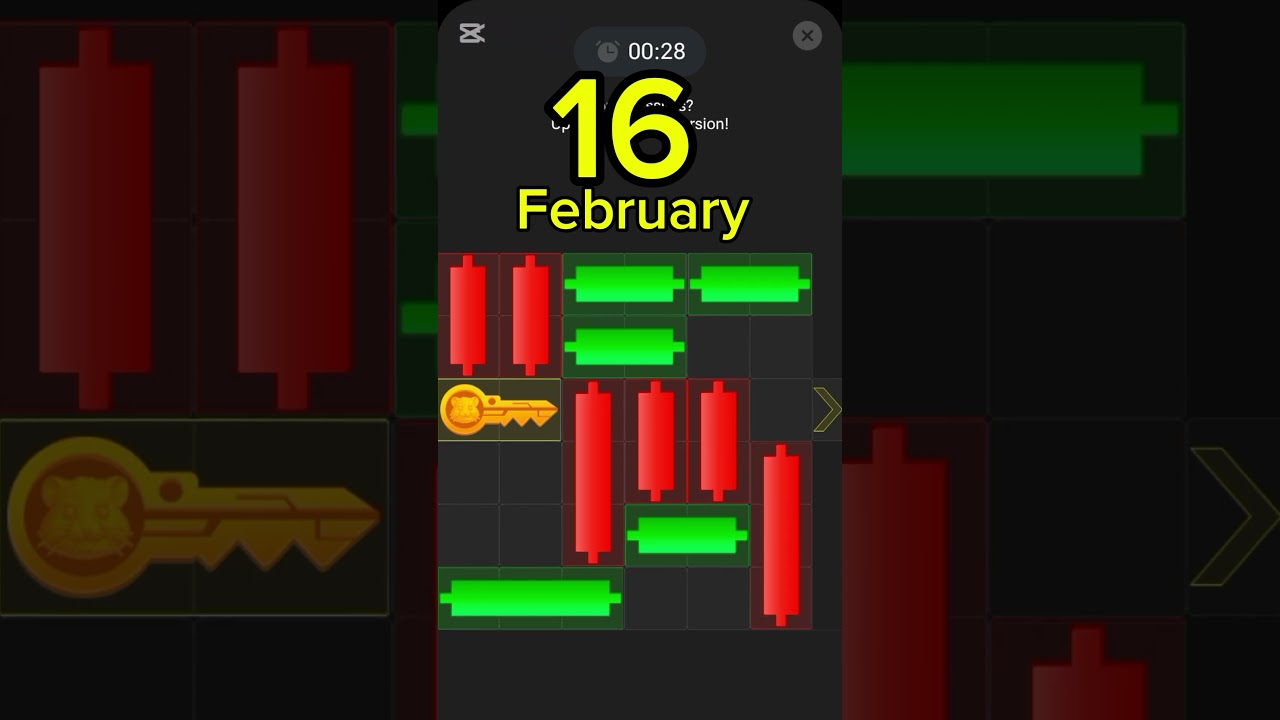 Mini Game Hamster 16 February puzzle 100% solved | 