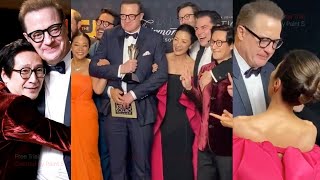 Brendan Fraser Reunites With Ke Huy Quan, Michelle Yeoh At Critics Choice