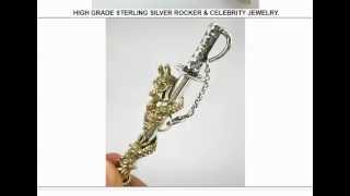 Japanese Sword Samurai Dragon Brass Pendants Jewelry for Men.