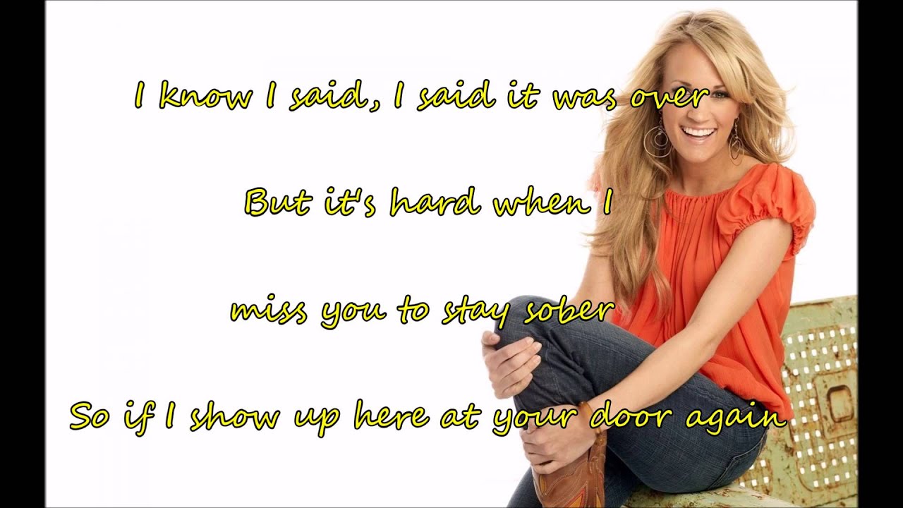 Relapse Lyrics- Carrie Underwood - YouTube