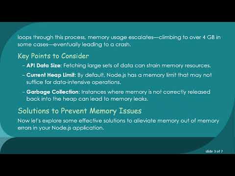 How to Resolve JavaScript Heap Out of Memory Errors in Node.js
