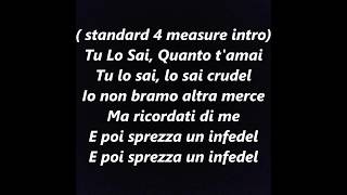 Tu lo sai Torelli KARAOKE INSTRUMENTAL ACCOMPANIMENT BACKING TRACK Lyrics Words text Sing Along Song